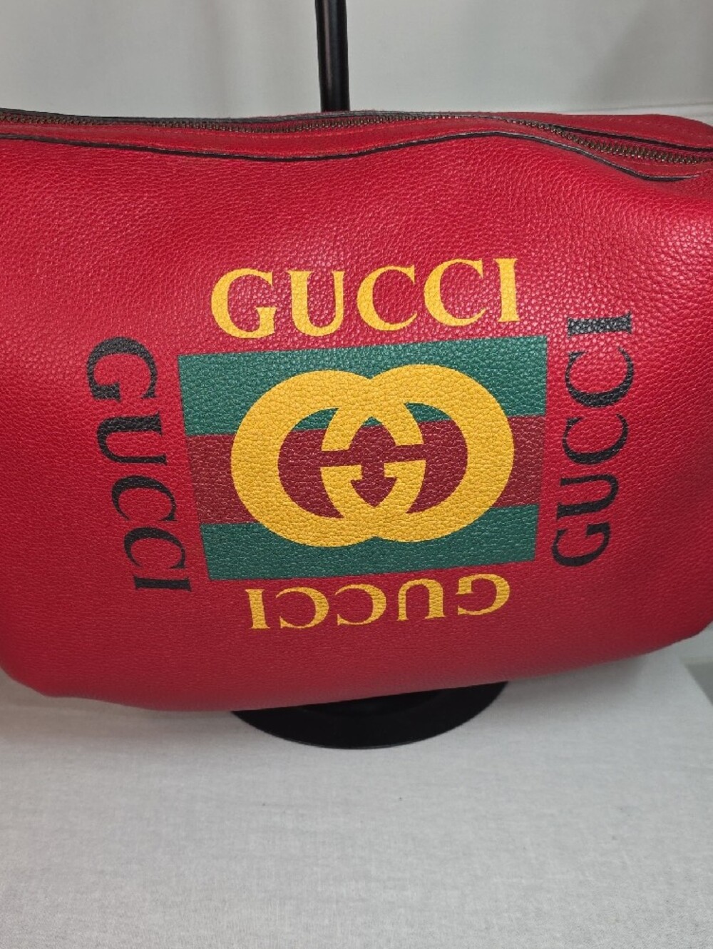 Gucci Red Leather Half Moon Hobo Bag Model 523588 - Picture 2 of 13